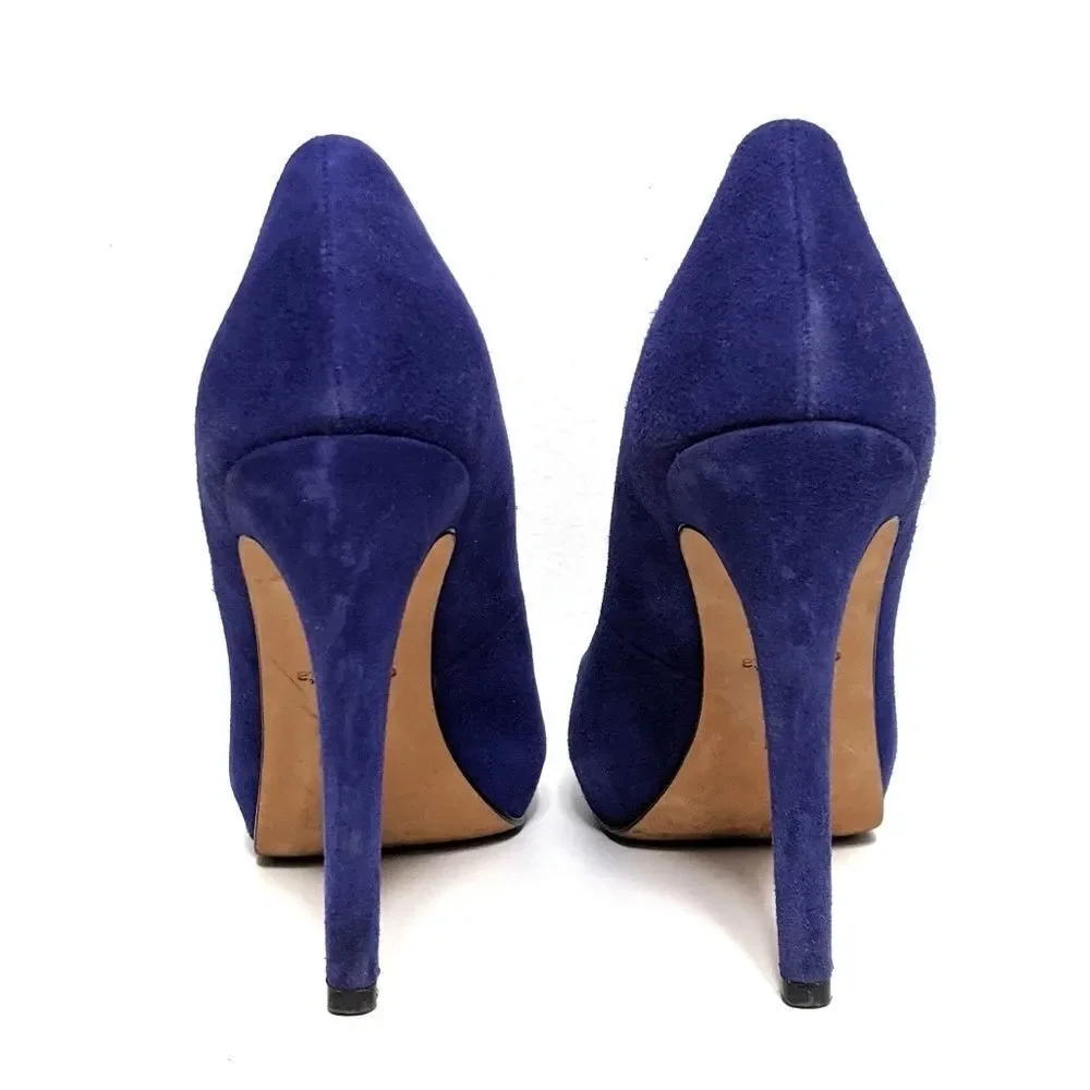 DOLCE VITA Suede Platform Almond Toe Heels 7.5